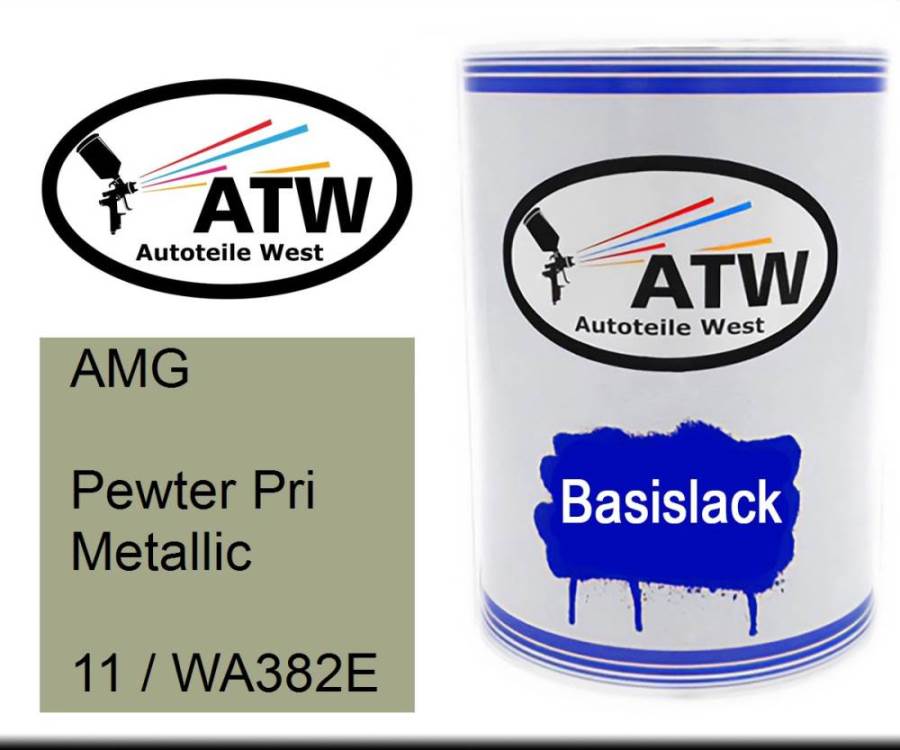 AMG, Pewter Pri Metallic, 11 / WA382E: 500ml Lackdose, von ATW Autoteile West.